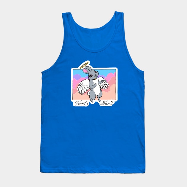 Good Bun - Angel Bunny on your Shoulder Tank Top by Indi Martin